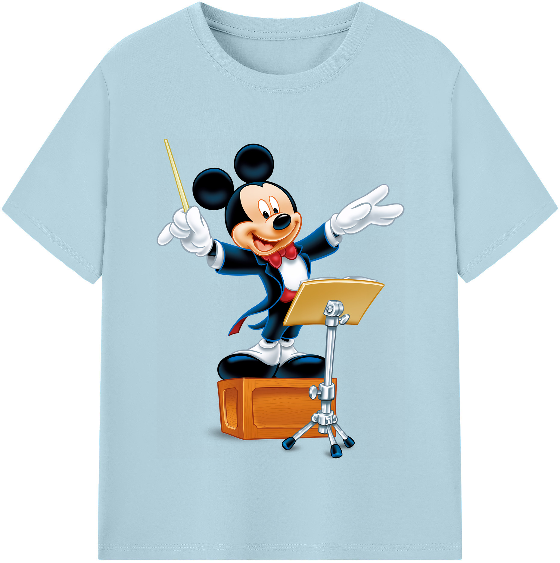 （画像用） ミッキーマウス Mickey Mouse 綿100％半袖Tシャツ（フロントプリント）